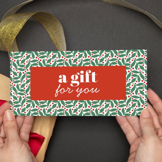 レトロクリスマスレッドベリーグリーン葉ズ特別