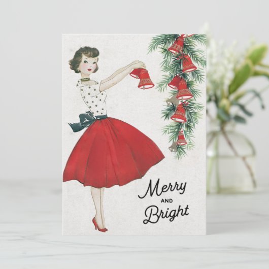 レトロクリスマスレディぶら下がったズベル シーズンカード (スタンド正面)