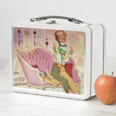 レトロクリスマスレディーラッピングギフト メタルランチボックス (インサイチュ)