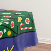 レトロクリスマスヴィンテージカラフルブルーレッドグリーン テーブルクロス (インサイチュ)