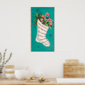 レトロクリスマスヴィンテージストッキングデコールポスター ポスター (キッチン)