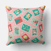 レトロクリスマス切手 クッション (裏面)