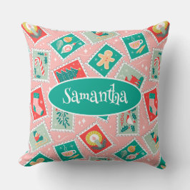 レトロクリスマス切手 クッション