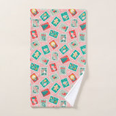 レトロクリスマス切手 バスタオルセット (ハンドタオル)