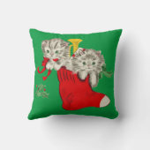 レトロクリスマス子猫 クッション (裏面)