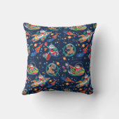 レトロクリスマス宇宙エイジサンタピロー クッション (裏面)