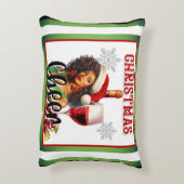 レトロクリスマス応援ピンナップ アクセントクッション (裏面(縦))