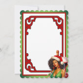 レトロクリスマス応援ピンナップ サンキューカード (裏面)