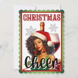 レトロクリスマス応援ピンナップ サンキューカード