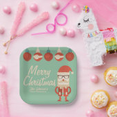 レトロクリスマス応援! ペーパープレート (パーティー)