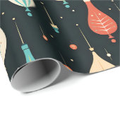 レトロクリスマス球根オーナメントパターン2 ラッピングペーパー (ロールコーナー)