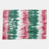 レトロクリスマス絞り染め | ファンキーフェスティバル キッチンタオル (横)