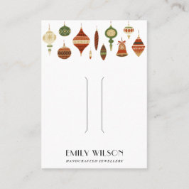 レトロクリスマス装飾用ヘアクリップ表示カード 名刺