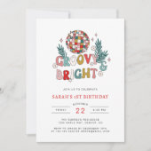 レトロクリスマス誕生日 招待状 (正面)