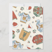 レトロクリスマス醜いセーターパーティの招待状 招待状 (裏面)