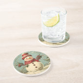 レトロクリスマス雪だるま コースター (側面)