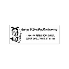 レトロクリスマス1950s男の名前と差出人住所 ラバースタンプ