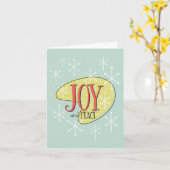 レトロクリスマス1958グリーティングカード – パーソナライズ カード (黄色い花)