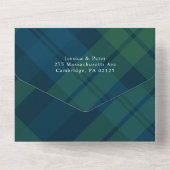 レトロクリスマス5フォトグリーティングホリデーカード オールインワン招待状 (裏面)