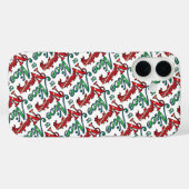 レトロクリスマス、いたずらっ子？それともいい子？ 赤と緑の文字 Case-Mate iPhoneケース (裏面 (横))