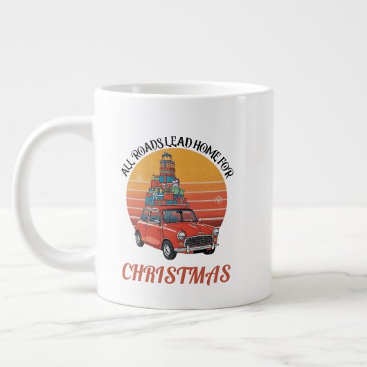 レトロクリスマス ジャンボコーヒーマグカップ (左)