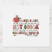 レトロクリスマス スパークリングワインラベル (シングルラベル)