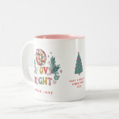 レトロクリスマス ツートーンマグカップ (正面左)