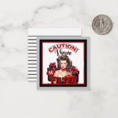 レトロクリスマス ノーフィルター ピンアップ ノートカード (正面/裏面インサイチュ)