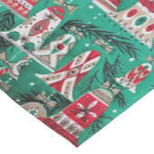 レトロクリスマス、ベルオーナメント、ヴィンテージ、 ミディアムテーブルランナー (コーナー)