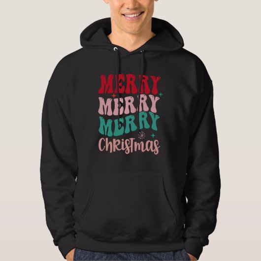 レトロクリスマス メリークリスマス パーカ (正面)