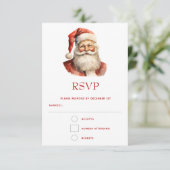 レトロクリスマス 出欠カード (スタンド正面)