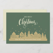 レトロクリスマス | 実在Estate Clientカスタム サンキューカード (正面/裏面)