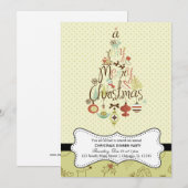 レトロクリスマス 招待状 (正面/裏面)