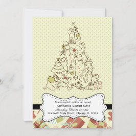 レトロクリスマス 招待状