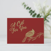 レトロクリスマス（鳥）ショウジョウコウカンチョウギフト券 (スタンド正面)