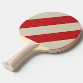 レトロクリムゾン三はっきりしたストライプ 卓球ラケット (正面アングル)