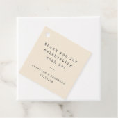 レトロクリームタイプライターカスタムウェディングサンキュー フェイバータグ (インサイチュ)