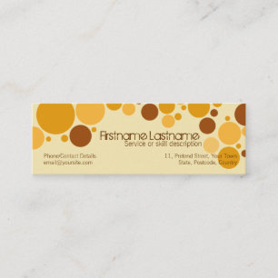 レトロクリーム泡MiniBusiness Card スキニー名刺