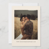 レトロクリーム結婚式の日付を保存 セーブザデート (裏面)