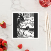 レトロクルーズシップ紙ナプキン スタンダードカクテルナプキン (インサイチュ)