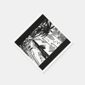 レトロクルーズシップ紙ナプキン スタンダードカクテルナプキン (角)