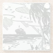 レトロクルーズ船 ガラスコースター (裏面)