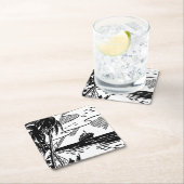 レトロクルーズ船 スクエアペーパーコースター (インサイチュ)