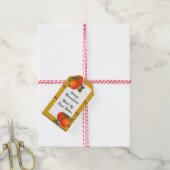 レトロクレートカスタムオレンジ缶詰又はギフトラベル ギフトタグ (より糸付き)