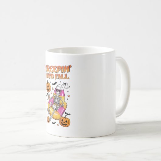 レトロクレープイン秋ハロウィーン コーヒーマグカップ (正面右)