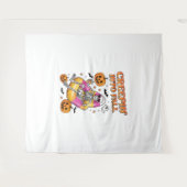 レトロクレープイン秋ハロウィーン タペストリー (正面(横))