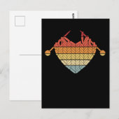 レトロクロチェットヤーンハートホビークラフトラブ ポストカード (正面/裏面)