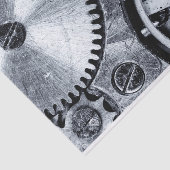 レトロクロックマクロ撮影、ヴィンテージクロックB&W 薄葉紙 (詳細)