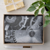 レトロクロックマクロ撮影、ヴィンテージクロックB&W 薄葉紙 (ギフト)