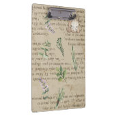 レトロクールな植物や素朴ハーブを含む文字デザイン クリップボード (右)